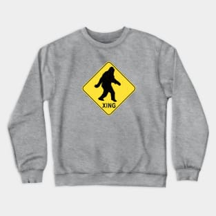 Bigfoot Crossing Sign (vintage look) Crewneck Sweatshirt